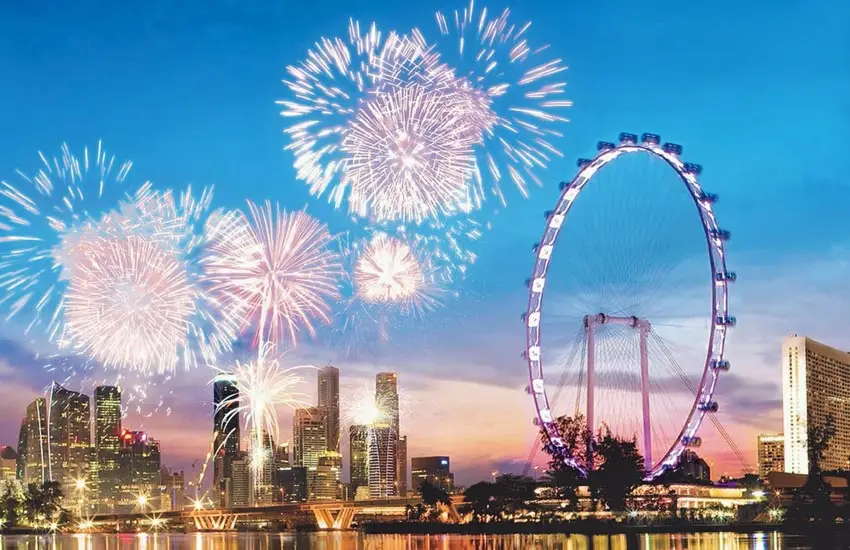 Singapore Flyer and Garden by the Bay