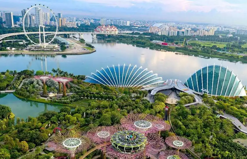 Singapore Flyer and Garden by the Bay