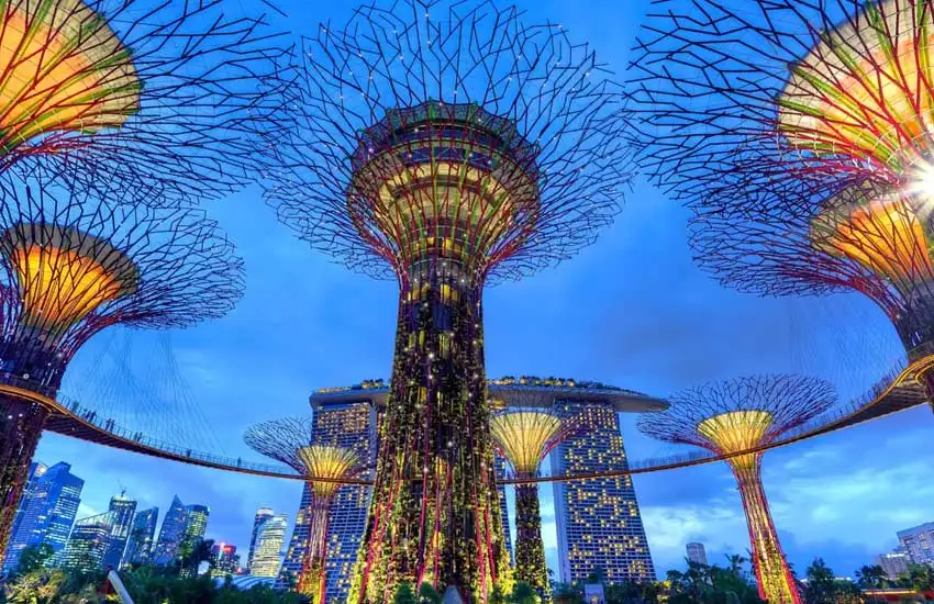 Singapore Flyer and Garden by the Bay